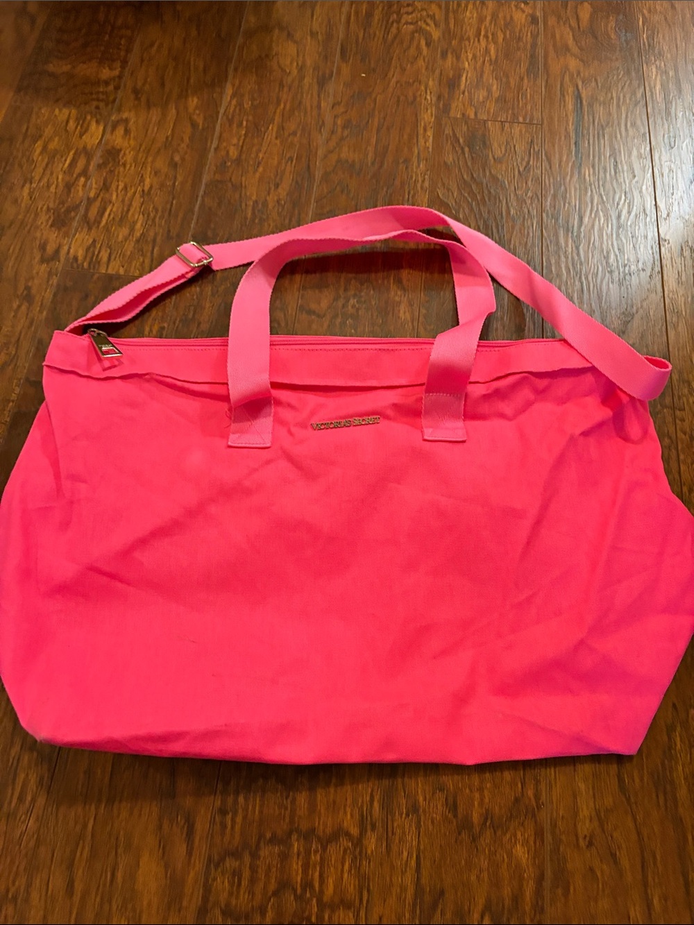 Victoria's Secret hot pink tote bag